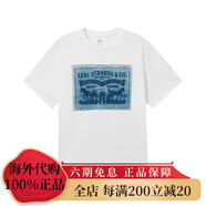 李維斯男士美式校園時(shí)尚休閑簡(jiǎn)約隨搭通勤圓領(lǐng)印花短袖T恤 白色 XS