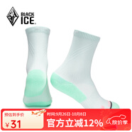 黑冰男女戶(hù)外登山徒步襪吸汗透氣高幫運動(dòng)襪高筒襪子 Z2211 天藍 S【36-39】
