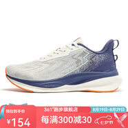 361度男子跑步鞋新款減震耐磨穩(wěn)定支撐回彈密網(wǎng)跑鞋競速訓(xùn)練鞋男鞋潮流 羽毛白/夜幕藍(lán) 43