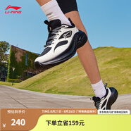 李寧（LI-NING）凌波v2丨休閑慢跑鞋女鞋2025新款舒適透氣簡(jiǎn)約低幫運動(dòng)鞋ARSV104 米白色/黑色-5 37