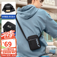 高爾夫（GOLF）單肩包男斜挎包輕便男士小包戶外休閑運(yùn)動(dòng)包手機(jī)挎包小背包 黑色