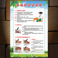 柏木格小學(xué)生正確握筆姿勢圖兒童標準坐姿正確寫(xiě)字掛圖硬筆書(shū)法教室海報 XY-014 正確的寫(xiě)字姿勢 70X100厘米 背膠貼紙