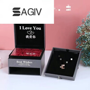 SAGIV金店刻字款項鏈雙人愛心情侶閨蜜吊墜一對小眾浪漫鈦鋼 情人節(jié)限定款一對愛心項鏈