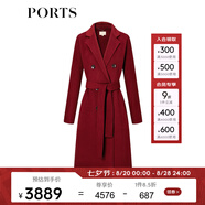 PORTS寶姿秋冬新品女裝長(zhǎng)袖短大衣LL9C062LZW042 南瓜紅 XL (10)