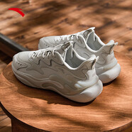 安踏（ANTA）潮拜6丨軟底回彈舒適休閑鞋男鞋2025秋季新款潮流運(yùn)五折 【網(wǎng)面透氣】貝粉灰-2 42