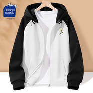 JEANSWEST CLUB真維斯衛衣外套女2025新款撞色休閑百搭時(shí)尚連帽開(kāi)衫高級感上衣