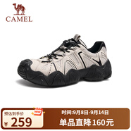 駱駝（CAMEL）【云山】網(wǎng)面戶(hù)外徒步登山休閑丑萌鞋情侶 G15M076104 米白/黑 43