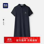 海瀾之家POLO裙女25夏新蛇年賀歲刺繡透氣裙女裝HNTQW2J317A 藏青U3 M 160/84A 推薦95~105斤