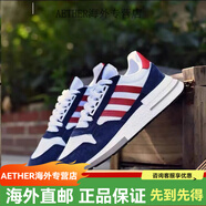 阿迪達斯 （adidas）超軟春秋網(wǎng)面三葉草ZX500 悟空爆米花軟彈男女軟底透氣輕盈慢跑鞋 藍紅 36