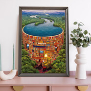 VOX成人拼圖1000片書(shū)海成年玩具減壓高難度治愈拼圖VE1000-17