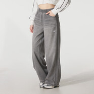 阿迪達斯（adidas）三葉草運動(dòng)褲女褲春季新款時(shí)尚牛仔布直筒透氣休閑褲長(cháng)褲KC5839 KC5839中麻灰 S