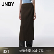 JNBY/江南布衣秋冬半身裙女氣質(zhì)A型純色優(yōu)雅休閑長(cháng)款OL風(fēng)5N8D11360 216/臘粉駝色 M