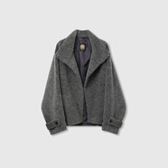 AYUKOAyuko｜日本進(jìn)口NIKKE蓬松秘魯羊駝美利奴羊剪毛蝙蝠袖立領(lǐng)短大衣 巴黎銀河灰 日本進(jìn)口NIKKE 現(xiàn)貨48小時(shí)發(fā) 均碼 36