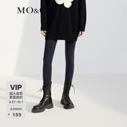 MO&Co.運動(dòng)風(fēng)高彈修身高腰打底褲瑜伽褲外穿褲子女 黑色 L 170