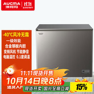 澳柯瑪（AUCMA）【商場(chǎng)同款】202升家用臥式風(fēng)冷無霜單溫冰柜-40℃低溫變頻小型冷柜冷凍柜BC/BD-202WGEX/202WHEX 202WHEX銀河灰（金屬拉絲面板） 202L