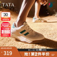 他她（TATA）男士阿甘男鞋復古德訓鞋男運動休閑鞋厚底板鞋小白鞋PCB01AM5 米/綠 42