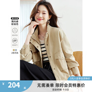 梵希蔓卡其色休閑時尚工裝風(fēng)短外套2025年春季新款寬松設(shè)計感上衣 M3976 卡其色 M