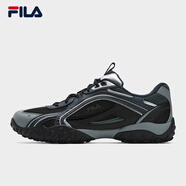 斐樂(lè)（FILA）男鞋PEBBLE復(fù)古運(yùn)動(dòng)鞋春新款卵石鞋跑步鞋 魚(yú)子灰/午夜深藍(lán)-CM 39