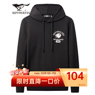七匹狼衛衣男秋季連帽T恤衫百搭時(shí)尚logo男裝上衣服飾QA 001(黑色) M 165/84A