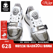 閃電潮牌（GENANX）休閑鞋男士秋季新款個(gè)性拼接時(shí)尚街頭鞋子男生 黑白色 40