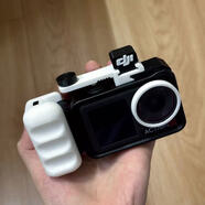 森拓思適用大疆DJI action3/4/5/5pro運動相機改單反手柄快門快捷拍攝按鍵街拍手持按鈕兔籠拓展轉(zhuǎn)接配件 【黑白】側(cè)手柄+快門+熱靴裝飾+鏡頭圈