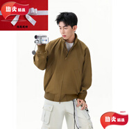 MPPMCK棒球服男士潮牌春秋季外套韓版潮流ins港風(fēng)原宿ulzzang夾克 卡其色 M