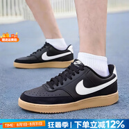 耐克（NIKE）運動(dòng)鞋男鞋 25秋季新款COURT運動(dòng)鞋透氣輕便休閑鞋耐磨防滑板鞋子 004-黑色白勾【新到貨】 42.5 碼（內長(cháng)270mm）