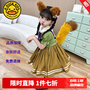 G.DUCKKIDS洛麗塔公主裙女童連衣裙夏季朱迪兒童裙子兔子警官生日蓬蓬裙春秋 尼克裙子領結腰帶aocekgs 110 尺碼4~5歲【100-110cm】