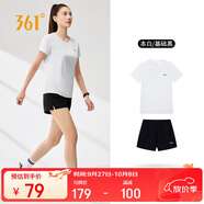 361°跑步運動套裝女士夏季衣服新款速干短袖短褲兩件套662524001H-1