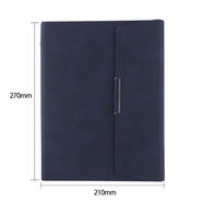 紹翊（SHAOYI）紹翊a5活頁(yè)筆記本文具b5商務(wù)禮品記事本套裝皮面日記手帳本可定制LOGO B5藍色9孔夾