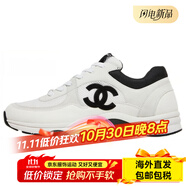 香奈兒（Chanel）22C早春系帶黑白熊貓透氣網面低幫生活休閑鞋跑步鞋男款白色 有原裝鞋盒 41