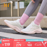 361°運動(dòng)鞋女秋季網(wǎng)布透氣健身輕便休閑厚底慢跑步鞋子女682232210-5