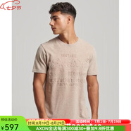 superdry極度干燥男士T恤短袖套頭LOGO潮流經(jīng)典款 CREAM M