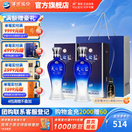 洋河天之藍52度375mL 2瓶裝綿柔白酒  洋河酒廠(chǎng)旗艦 52度 375mL 2盒