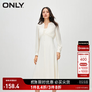 ONLY秋冬氣質(zhì)通勤風(fēng)百搭燈籠袖顯瘦連衣裙女|123407016 A01 白鷺EGRET M 165/84A