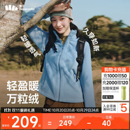 蕉下（beneunder）外套女萬粒絨修身初暖秋季新款保暖防風(fēng)清煙藍(lán)L