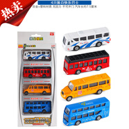 力利（LI LI）力利小汽車(chē)套裝警察特警救護車(chē)復興號環(huán)衛公交巴士?jì)和抡婺Ｐ屯?4只裝白快樂(lè )巴士