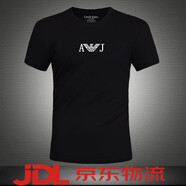 Emporio Armani EA7阿瑪尼秋季大碼休閑體恤男男士純·棉薄款短袖T恤男圓領(lǐng)EA7 A1911黑色 4XL 建議【190-215】斤