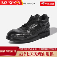 Dream Box鈞博vibram高端休閑鞋男厚底舒適透氣老爹鞋馬皮輕奢男 黑色 男碼 38
