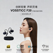 VOSSTICC輕奢品牌【柏林之聲】開(kāi)放式主動(dòng)降噪藍牙耳機掛耳式不入耳 運動(dòng)跑步騎行通話(huà)降噪手機耳機 黑色【NEW HANGING EAR STYLE】