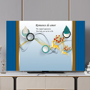 電視防塵罩電視機罩防塵防曬布藝海爾65保護罩套掛式曲屏臺 B1350簡(jiǎn)約風(fēng)格 37-39英寸（93*60cm）