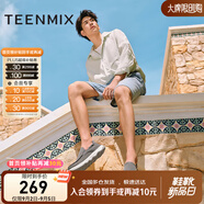 天美意男鞋舒適懶人軟底帆布鞋一腳蹬男休閑布鞋 灰色 44