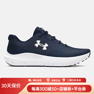 安德瑪（Under Armour）25新款男鞋 UA Surge 4 輕便透氣舒適緩沖支撐男士跑步運動(dòng)鞋 深藍色 - 401 40