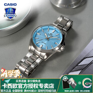 卡西歐（CASIO）【開(kāi)學(xué)禮物】男手表EDIFICE黑暗之心商務(wù)時(shí)尚送男友鋼帶電子表 EFV-100D-2BVUPR冰藍(lán)色