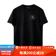 Calvin KleinCK Calvin Klein男士棉質(zhì)低圓領(lǐng)基礎(chǔ)款短袖打底衫簡約T恤 40GM877-001_黑色 S