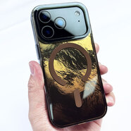 依云諾【殼膜套裝】蘋(píng)果17Promax手機殼新款全包個(gè)性冰川16Pro漸變磁吸高檔透明商務(wù)保護套創(chuàng  )意17Air防摔 冰川大孔漸變磁吸【咖啡色】贈鋼化膜+掛繩 iPhone 17