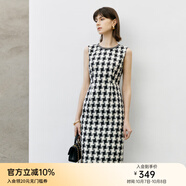 顏域格子氣質(zhì)連衣裙女裝2024新款春季連身裙背心裙收腰顯瘦裙子女 黑白格 L 40