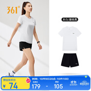 361°跑步運動套裝女士夏季衣服新款速干短袖短褲兩件套662524001H-1