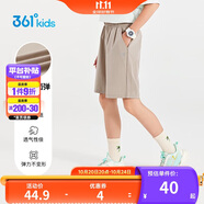 361°童裝 兒童短褲夏季男女童運(yùn)動(dòng)彈力透氣梭織五分褲 草150