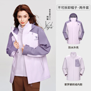 駱駝（CAMEL）[王者凱甲]戶(hù)外三合一沖鋒衣男女防風(fēng)外套新款登山服